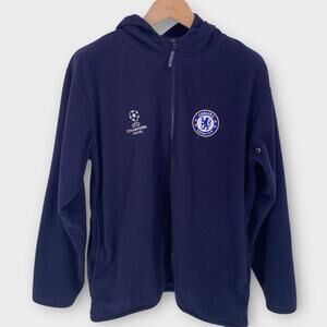 CHELSEA FC FOOTBALL CLUB UEFA Champions League Full Zip Fleece Jacket Adult M